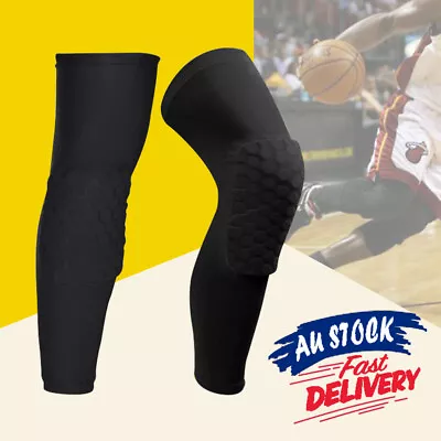 Leg Long Sleeve Protector Support Brace Honeycomb Pad Knee Crashproof Basketball • $9.15