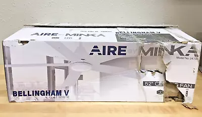 AIRE BY MINKA Bellinghman V 52  Indoor Matte White Ceiling Fan With LED Light • $115