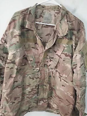 US ARMY ISSUE  MULTICAM  -  FLAME RESISTANT Large Regular Jacket Used Stain • $20