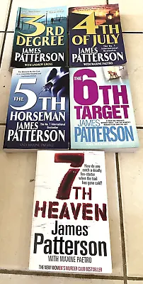 $30 • Buy James Patterson X5 Books Womens Murder Club 3rd, 4th, 5th 6th & 7th Large Paper