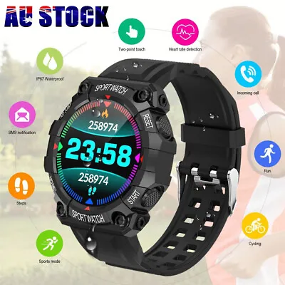 $16.99 • Buy Smart Watch Bluetooth Heart Rate Blood Pressure Fitness Tracker For IOS Android~