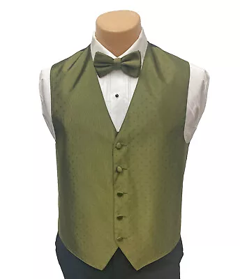 Men's Ralph Lauren Tuxedo Vest & Tie Red Green Blue Silver Pink Yellow Burgundy • $14.95