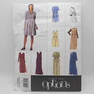 Vogue 2325 Misses' Button Front Dress Or Jumper Sewing Pattern Size 8-12 Uncut • $5.99