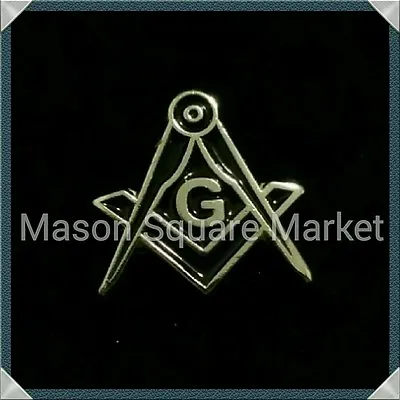 Freemason Masonic Black And Silver Tone Mini Lapel Pin  • $7.99