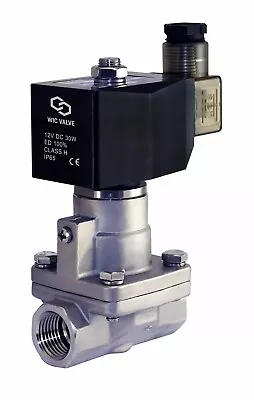 3/4  Inch High Pressure Stainless Steel Electric Steam Solenoid Valve NC 12V DC  • $149.99