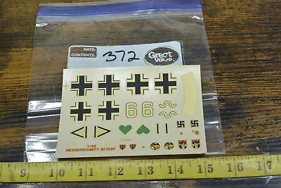 1/48 Scale Messerschmitt Bf 109  BF109 REPLACEMENT / EXTRA DECALS FOR Model Kits • $4.95