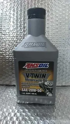 Amsoil 20W-50 Synthetic V-Twin Motorcycle Oil 1 Quart • $20