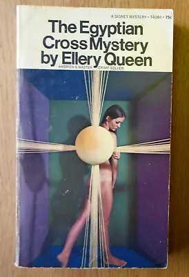 The Egyptian Cross Mystery By Ellergy Queen First Print 1969 Paperback Book  • $6