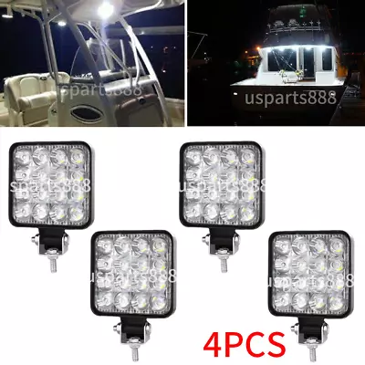 4X 3.3  LED Marine Spreader Deck/Mast Work Lights Fit Boat Flood Light Bar 12V • $18.33