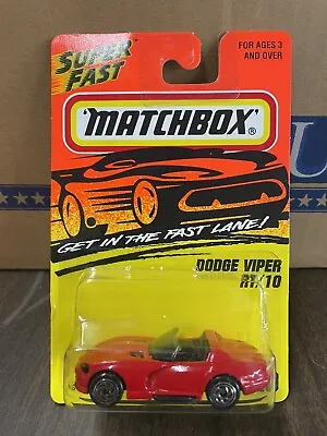Matchbox DODGE VIPER RT/10 #10 NEW In Package 1993 Red As Seen On TV Show 258 • $1.99