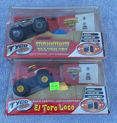 2003 Monster Jam TYCO RC Mini El Toro Loco Truck RC & Maximum Destruction Lot • $80