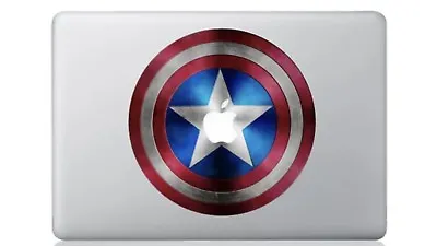 £8.85 • Buy Captain America 🇺🇸 Shield Apple MacBook Air+Pro13  Retina Sticker Brand-new