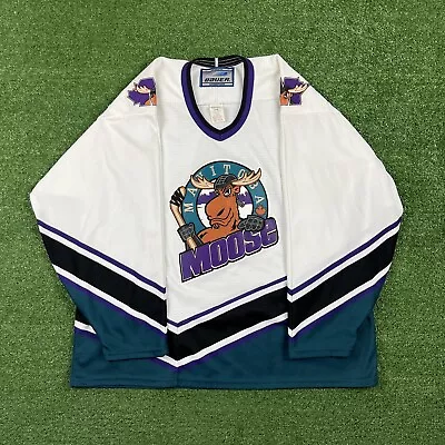 Manitoba Moose Vintage Bauer AHL Hockey Jersey Size XL • $181.07