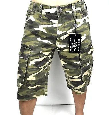 True Religion $159 Brand Jeans Men's Camo Utility Cargo Shorts - 104821 • $58.95