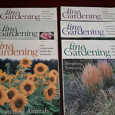 $9.99 • Buy 1998 Taunton Fine Gardening Magazine Lot Of 6 No 59-64 Landscape Design Flower