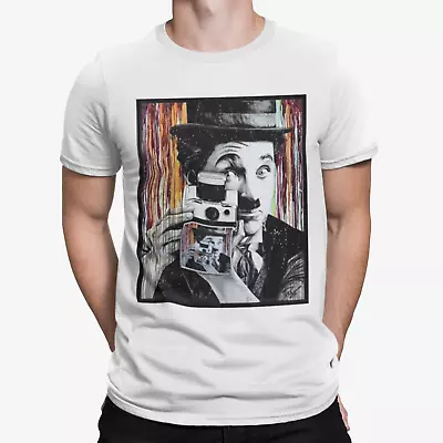 Charlie Chaplin Grafitti T-Shirt - Funny Retro Cool Film Movie Gift Politics • £8.39