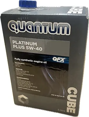 Quantum 5l Platinum Plus 5w-40 Fully Synthetic Engine Oil - Zgb115qlb01526 • £36.99