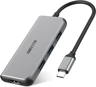 USB C Hub 7 In 1 USB C To 4k Or 2K HDMI Port SD Micro SD 2.0 Slot 3 USB A Por • $14.95