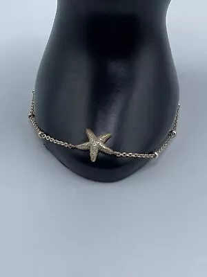 Vintage Sterling Silver Ankle Bracelet With Starfish 9” • $15.29