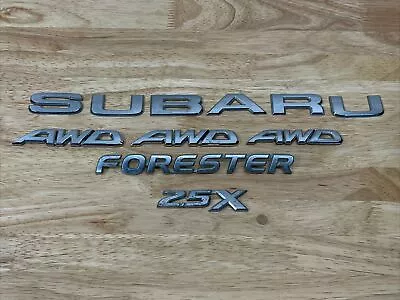 03-05 Subaru Forester 2.5XS Rear Emblem Badge Set Letters Set OEM • $29.99