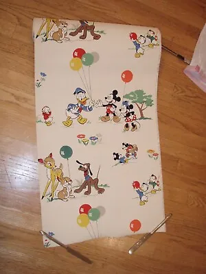 Roll VINTAGE TRIMZ Walt Disney Prod MICKEY Minnie MOUSE Donald Duck WALLPAPER • £92.45