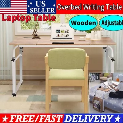  Rolling Overbed Table Laptop Hospitable Bed Table With Drawing Board • $75.99