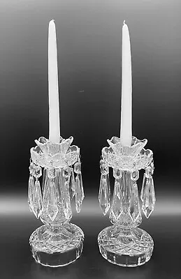 $450 • Buy Vintage Pair Of  Waterford Crystal  LISMORE  Candelabras 10”Tall - VERY PRETTY