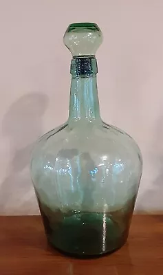 Viresa Green Glass Wine Jug With Stopper • $49