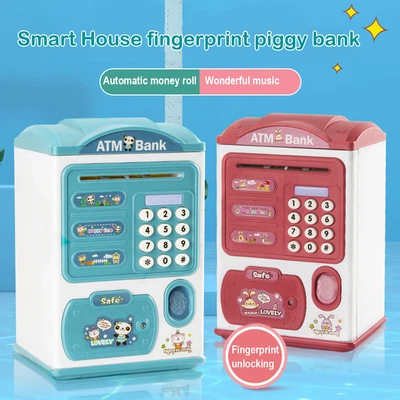 £16.99 • Buy Kids Bank Safe Money Box Bank Electronic Key Open Lock ATM Cash Coin Kids Gift