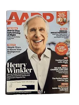 AARP Magazine LABEL October/November 2023 Henry Winkler Martha Stewart Bob Dylan • $2.99