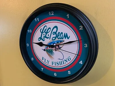 L.L. Bean Fly Fishing Tackle Bait Shop Store Man Cave Advertising Clock Sign • $37.99
