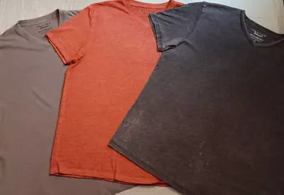 Lot Of 3 Men's XL Lucky Brand Venice Burnout V Neck Solid Heathered T Shirt Lot • $31.50