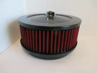 BLACK MUSCLE CAR STYLE 6 3/8  AIR CLEANER  RED  5 1/8  CARB 4bbl #2292BK/RD   • $31.99