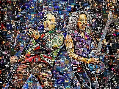 Art Collage Gift Poster Print Metallica • £241.05