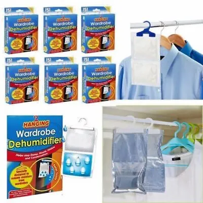 Hanging Dehumidifier Wardrobe Damp Mould Mildew Moisture Condensation • £29.99