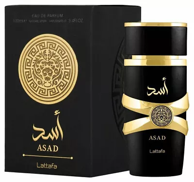 ASAD 100ml By Lattafa Perfume For Men Fragrance Spray Woody Amber Vanilla Scent • £15.95