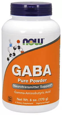 NOW Supplements GABA (Gamma-Aminobutyric Acid) Powder Neurotransmitter Support • $31.92