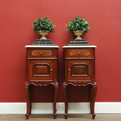 $1650 • Buy Antique French Bedside Tables, Antique French Lamp Tables, Side Or Hall Cupboard