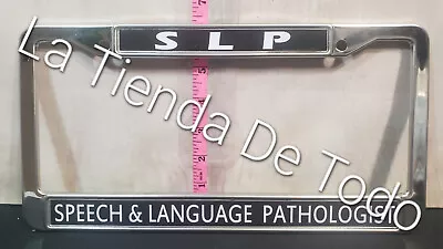 Stainless Steel License Plate Frame Slp Speech Language Pathologist Gift Idea • $20