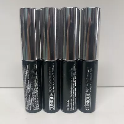 4 X Clinique High Impact Mascara 01 Black 3.5ml Each • $11.95