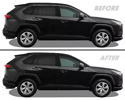 Chrome Delete Blackout Vinyl Overlay For 2019-24 Toyota RAV4 Window Trim • $39.95