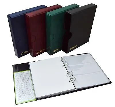 Banknote Album In Case Folder Book 10 Banknotes Pages Sleeves BIG CAPACITY • £24.99