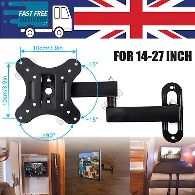 £12.99 • Buy TV Wall Mount Bracket For 14 16 18 20 22 Inch LCD Monitor Caravan Motorhome Boat