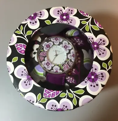 NEW - Vera Bradley WATCH Plum Petals - Girls / Ladies Wrist Watch Leather Band • $20