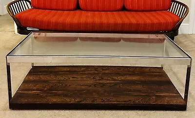 Merrow Associates Rosewood And Crome Coffee Table Mid Century Retro • £795