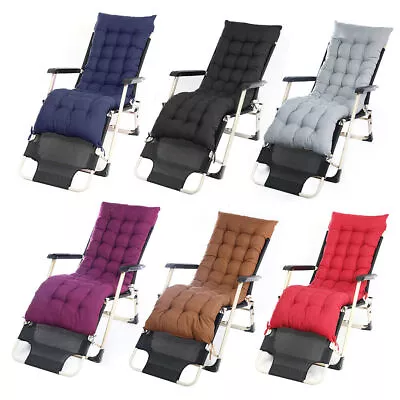 Lounge Chair Cushion Tufted Soft Outdoor Rocking Seat Deck Chaise Pad+Ties • $17.80