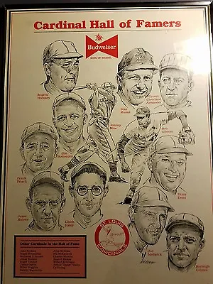 Vintage St. Louis Cardinals Hall Of Famers Poster.  --  Sga? • $4.90