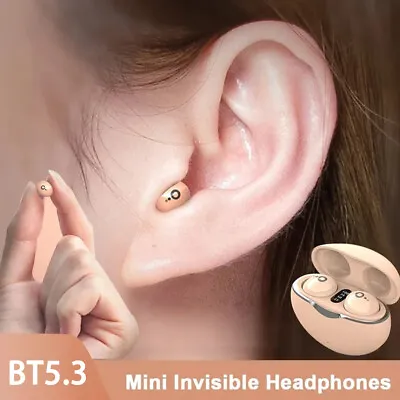 Mini Earbuds Invisible Sleep Headphones Bluetooth 5.3 Earphones Wireless Touch • $16.61