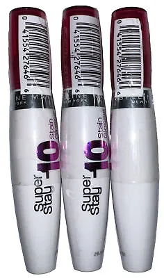 Pack OF 3 Maybelline New York Superstay 10 Hour Stain Gloss #110 Fresh Fuchsia • $19.99
