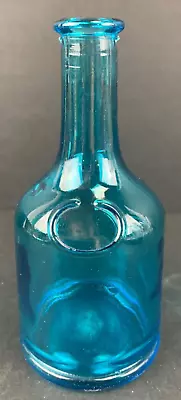 Vintage CO Japan Blue Glass Collectible Bottle • $15
